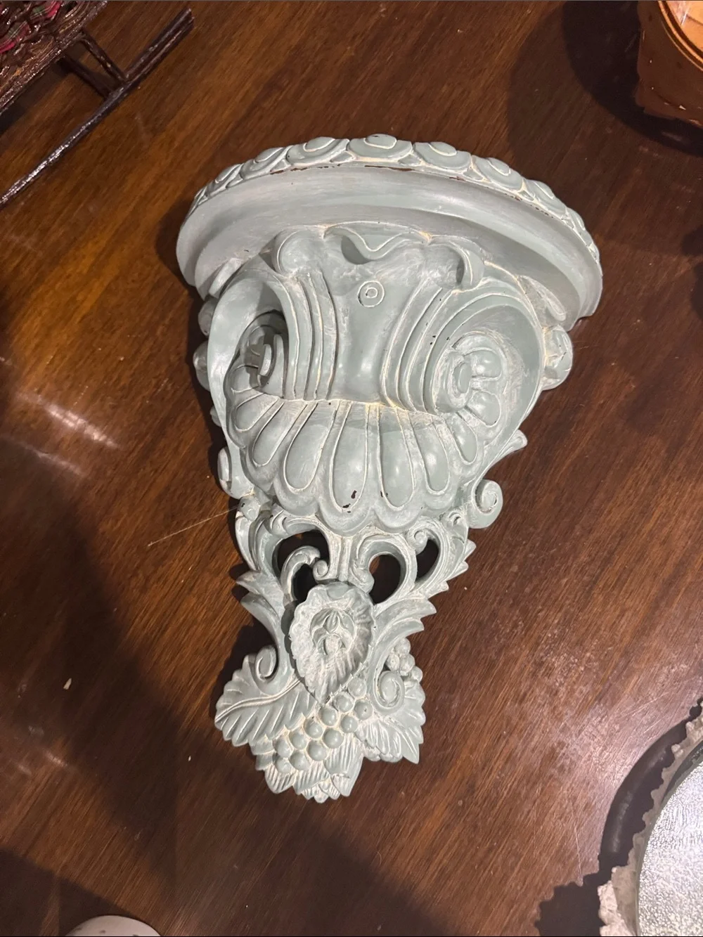 Wall Corbel Shelf in Light Seafoam Green